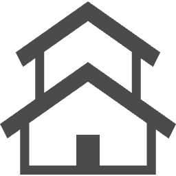 二階建ての家の無料アイコン